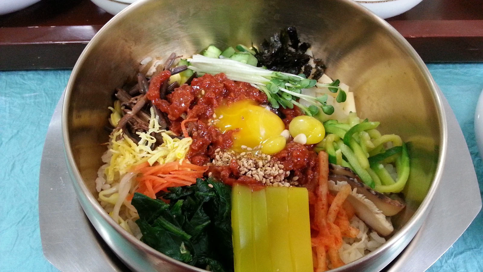 Một bát bibimbap được phục vụ tại nhà hàng ở Jeonju